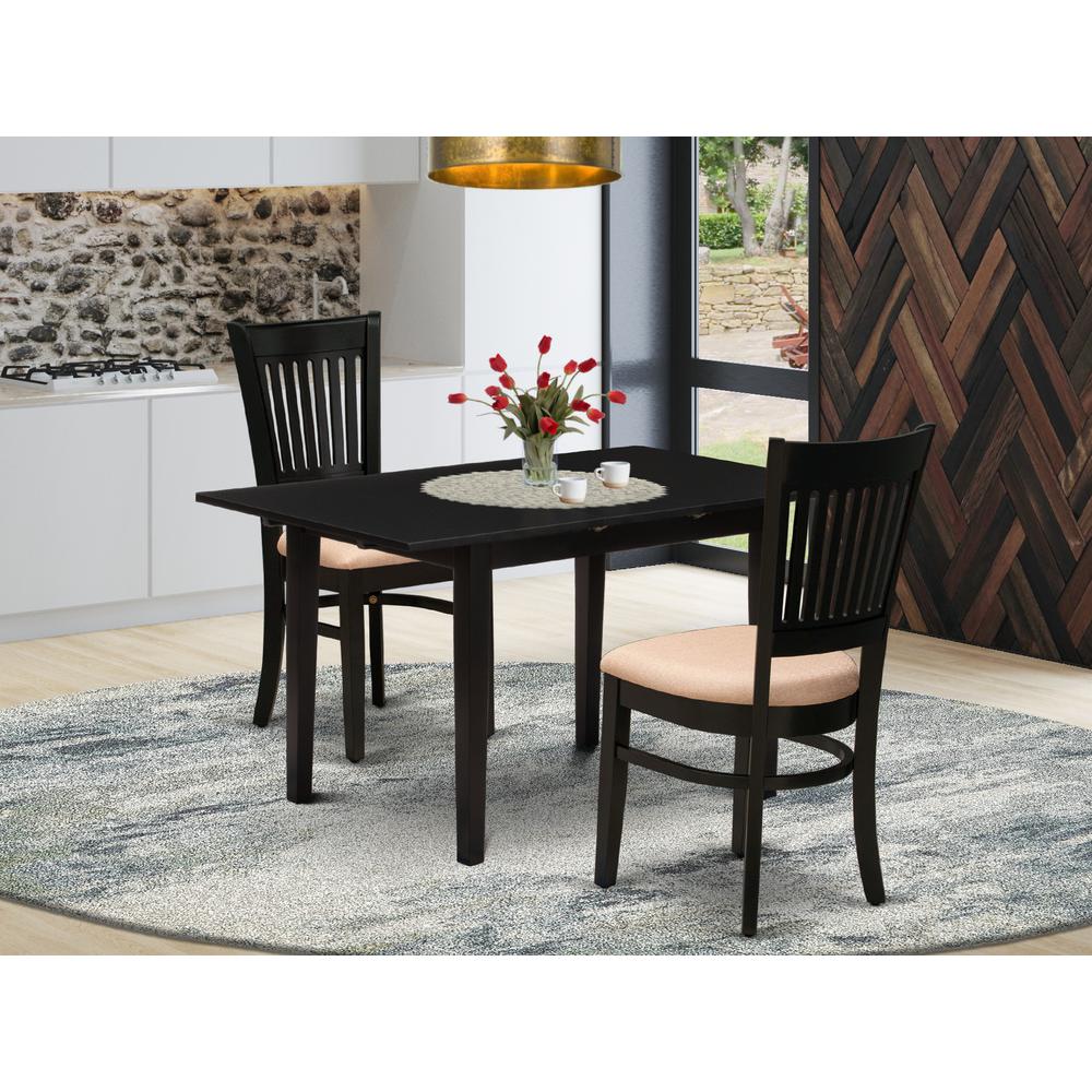 Dining Table- Dining Chairs, NFVA3-BLK-C