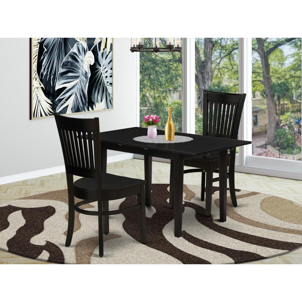 Dining Table- Dining Chairs, NFVA3-BLK-W