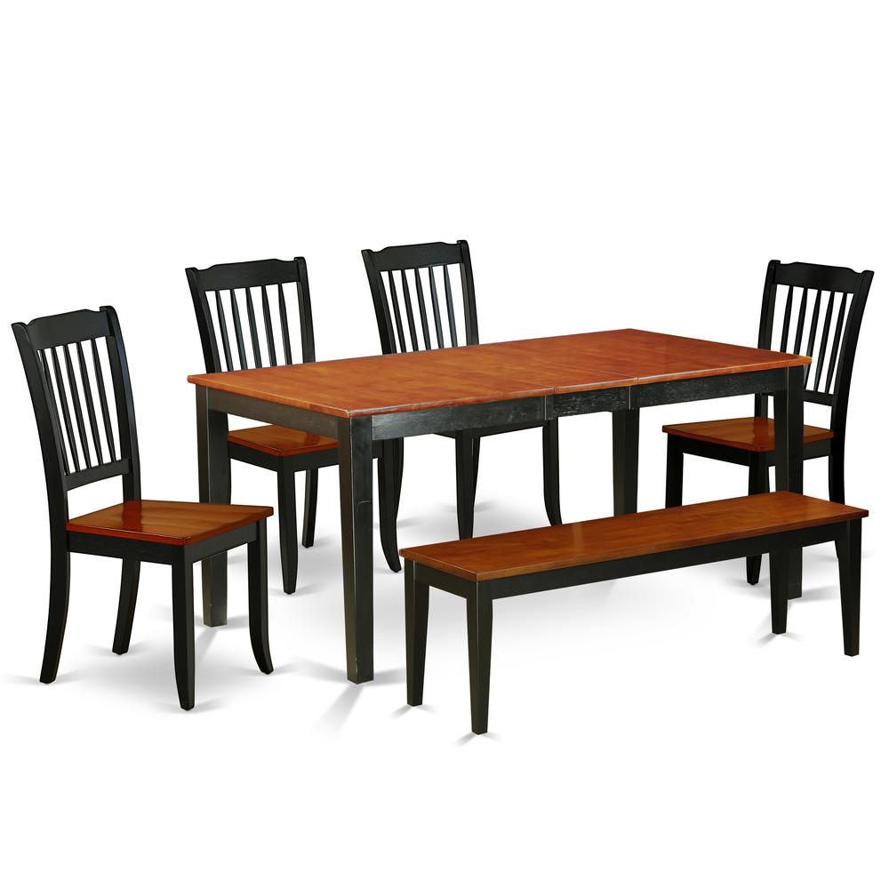 Dining Room Set Black & Cherry, NIDA6-BCH-W