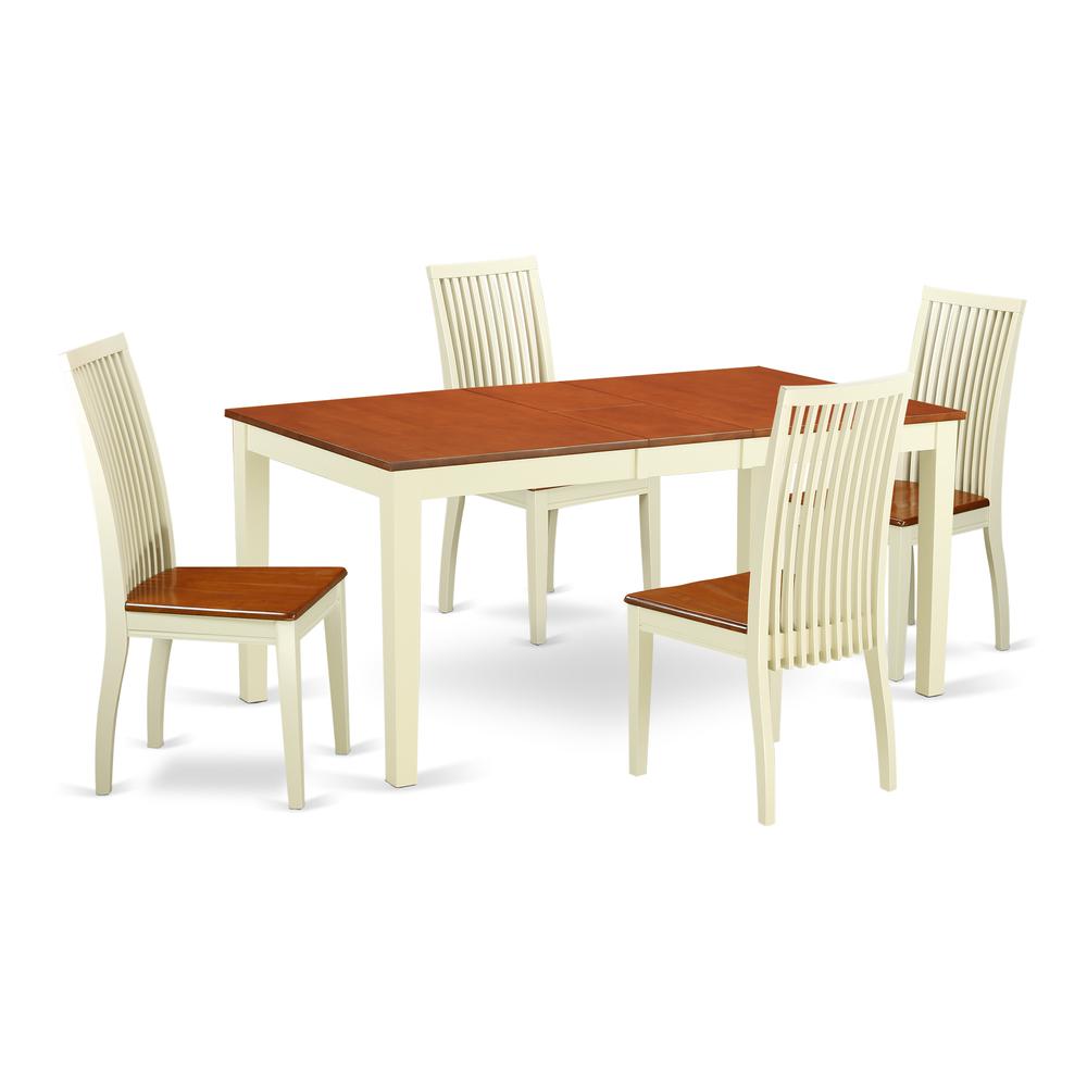 Dining Room Set Buttermilk & Cherry, NIIP5-BMK-W