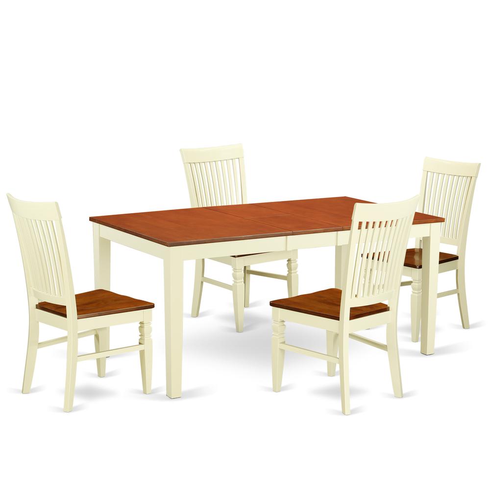 Dining Room Set Buttermilk & Cherry, NIWE5-BMK-W