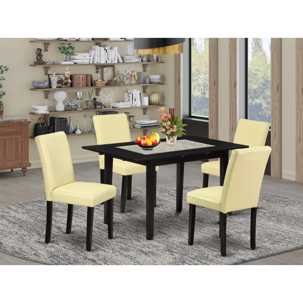 Dining Table- Dining Chairs, NOAB5-BLK-73