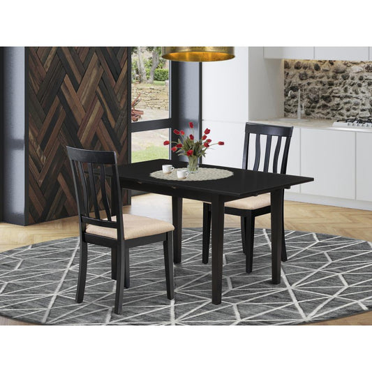 Dining Table- Dining Chairs, NOAN3-BLK-C