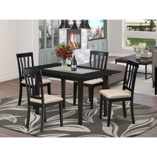 Dining Table- Dining Chairs, NOAN5-BLK-C