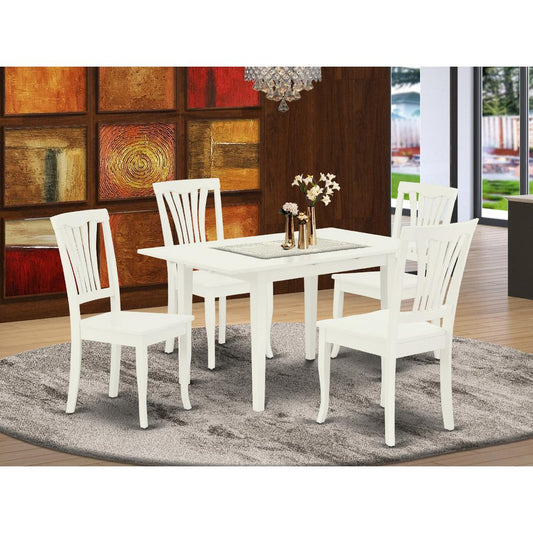 Dining Table- Dining Chairs, NOAV5-LWH-W