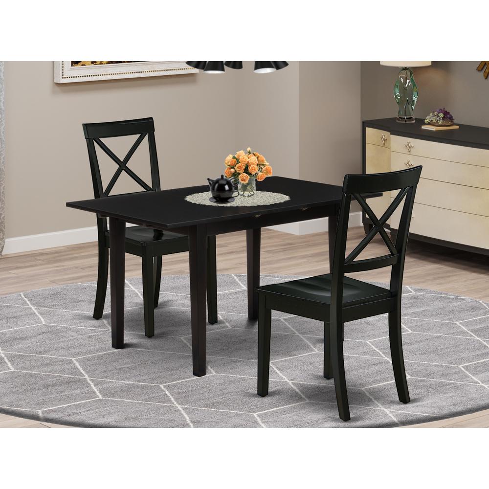 Dining Table- Dining Chairs, NOBO3-BLK-W