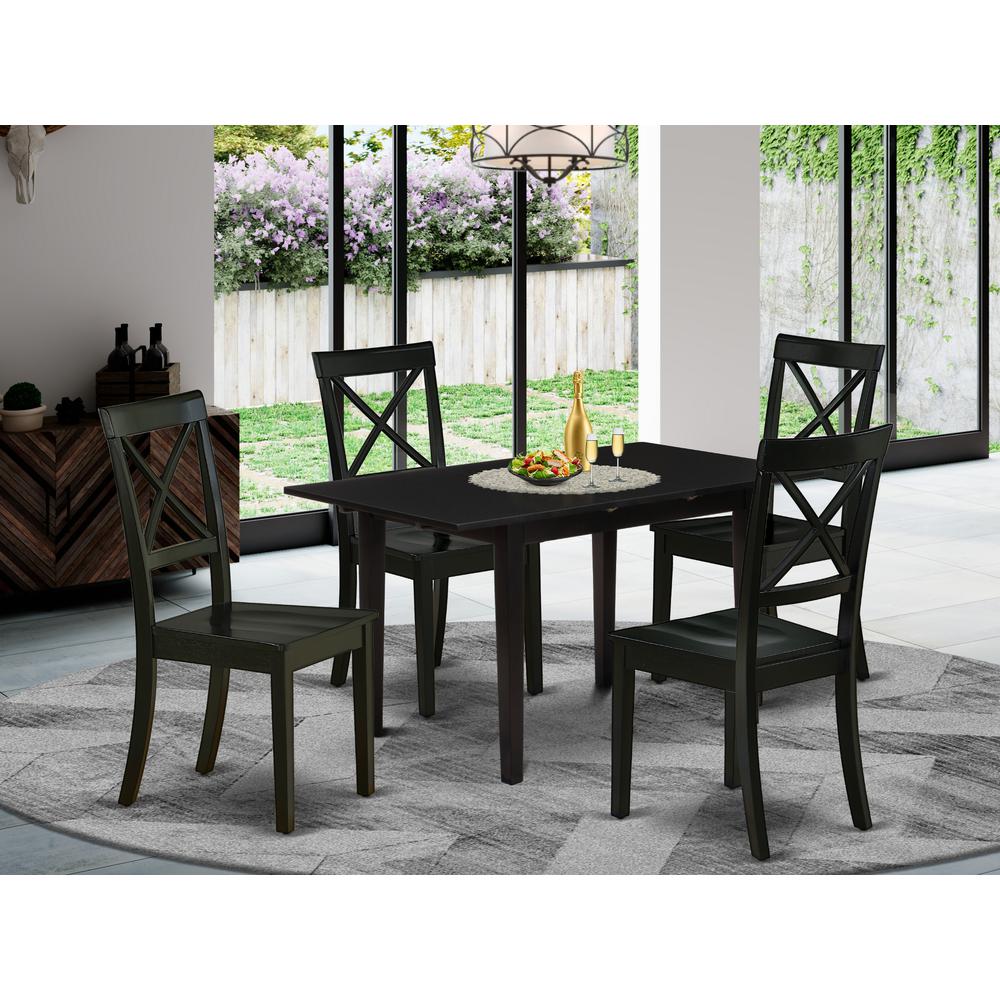 Dining Table- Dining Chairs, NOBO5-BLK-W