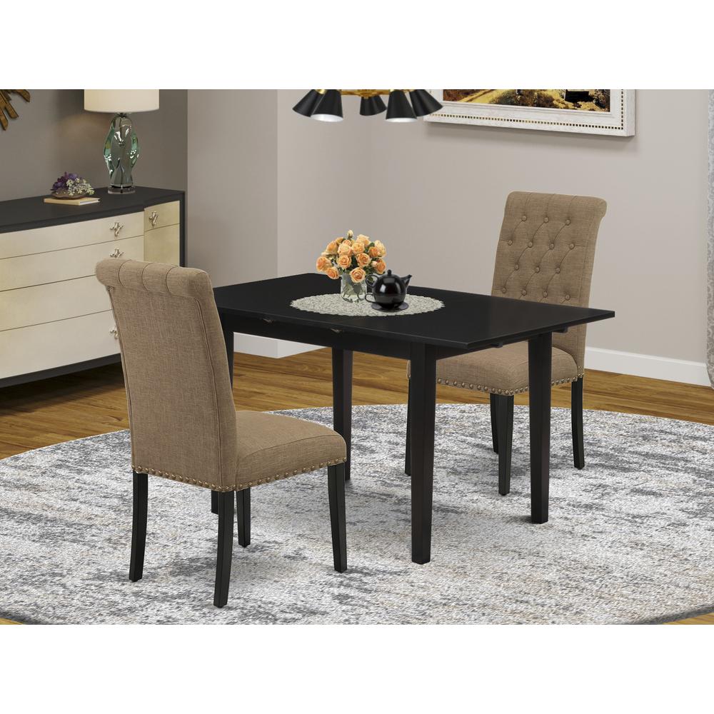 Dining Table- Dining Chairs, NOBR3-BLK-17