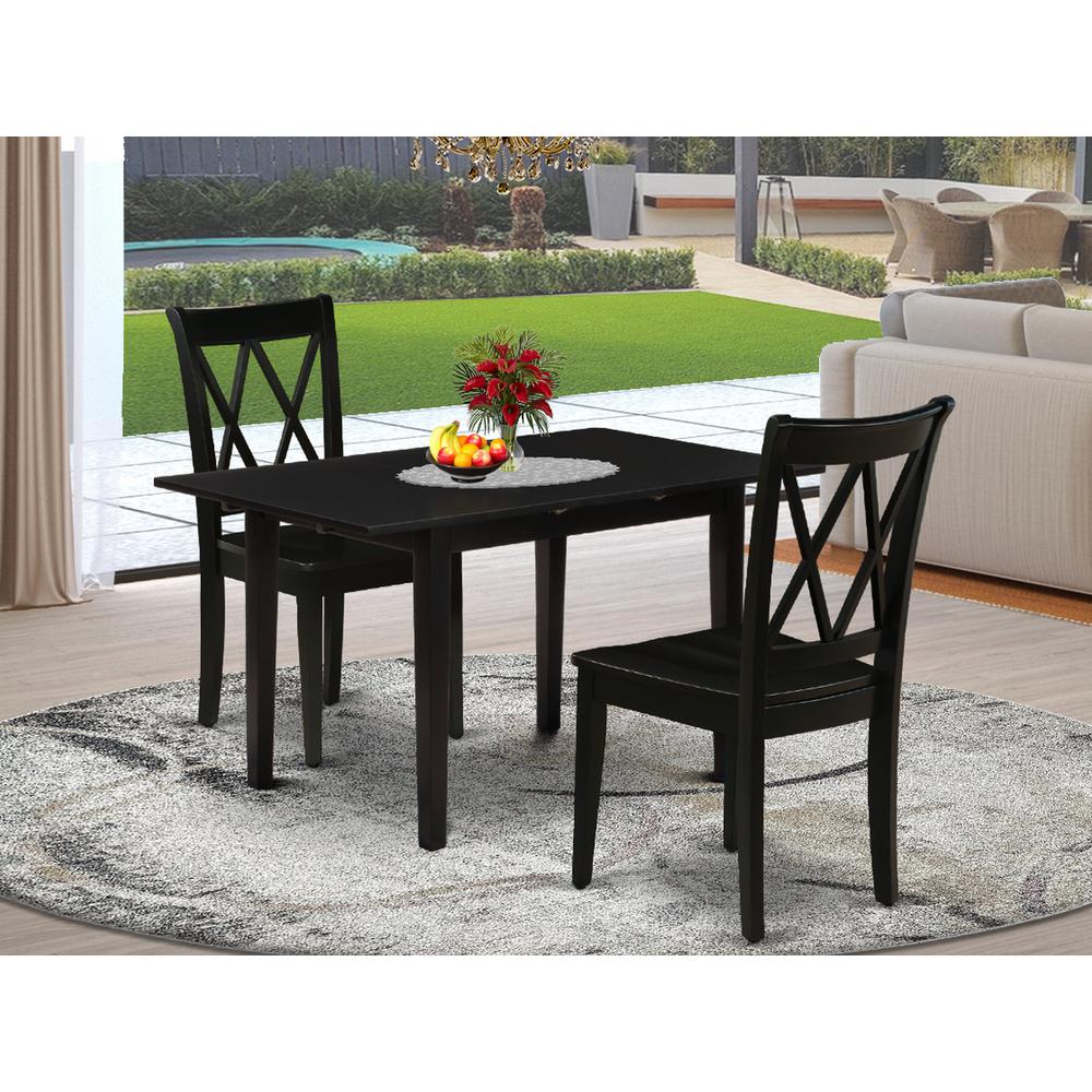 Dining Table- Dining Chairs, NOCL3-BLK-W