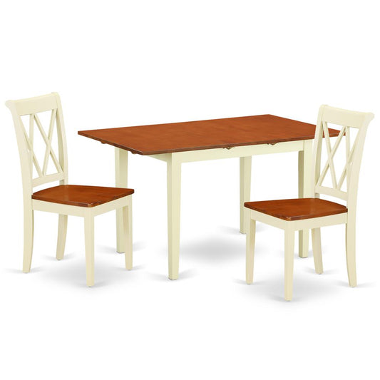 Dining Room Set Buttermilk & Cherry, NOCL3-BMK-W