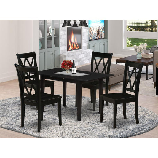 Dining Table- Dining Chairs, NOCL5-BLK-W