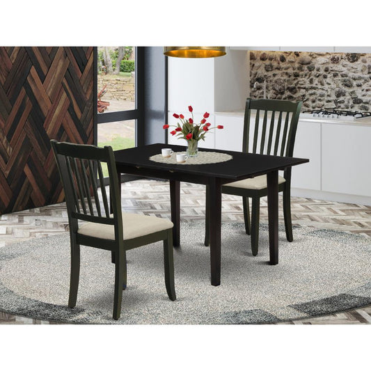 Dining Table- Dining Chairs, NODA3-BLK-C