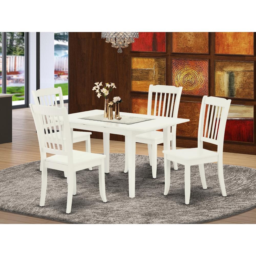 Dining Table- Dining Chairs, NODA5-LWH-W