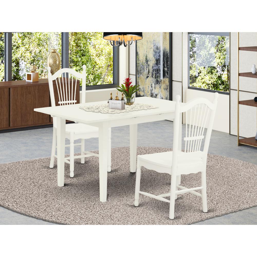 Dining Table- Dining Chairs, NODO3-LWH-W