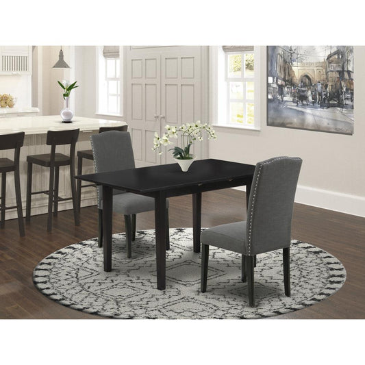 Dining Table- Parson Chairs, NOEN3-BLK-20