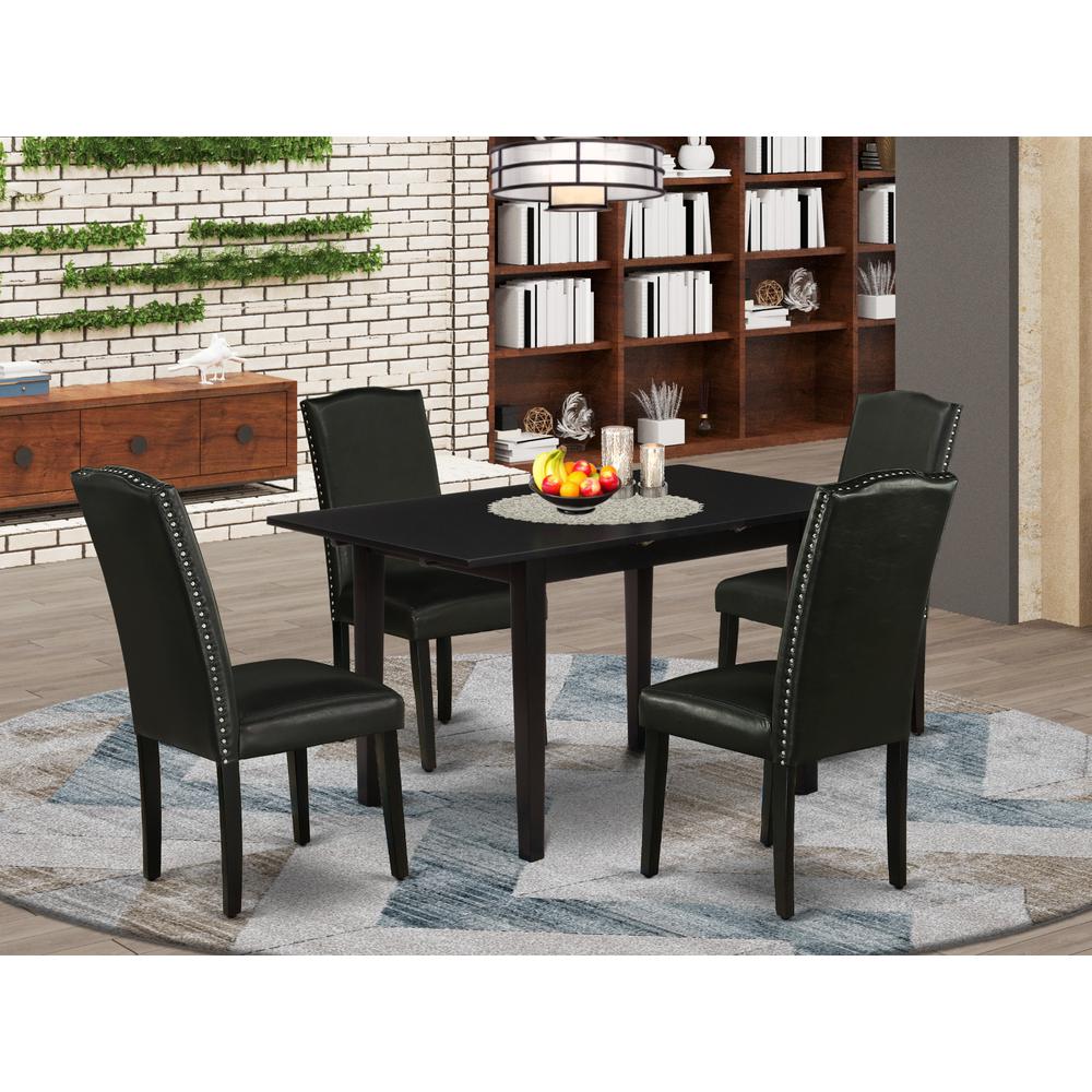 Dining Table- Parson Chairs, NOEN5-BLK-69