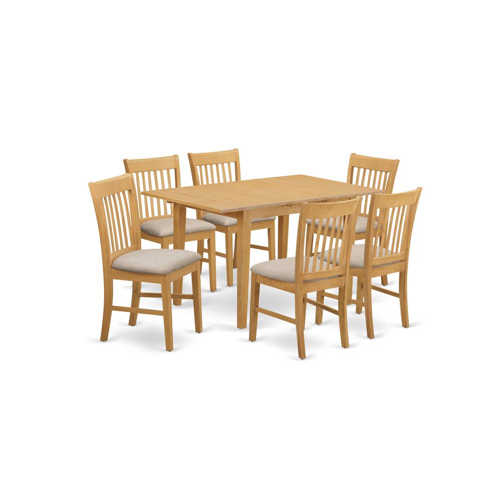 Dining Room Set Oak, NOFK7-OAK-C