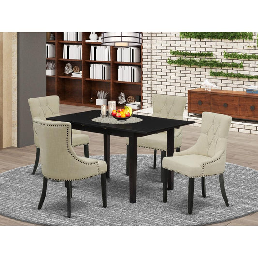 Dining Table- Parson Chairs, NOFR5-BLK-02