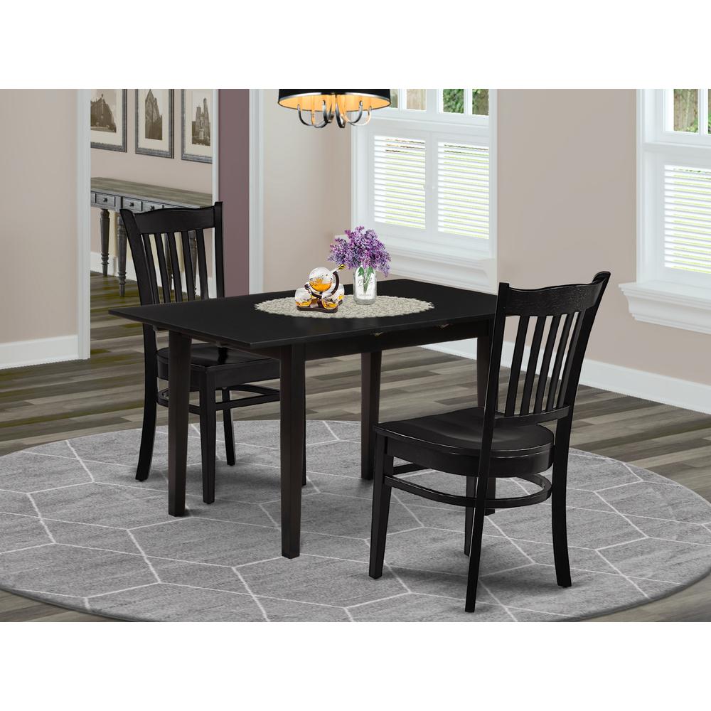 Dining Table- Dining Chairs, NOGR3-BLK-W