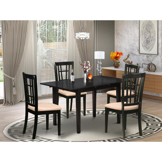 Dining Table- Dining Chairs, NONI5-BLK-C