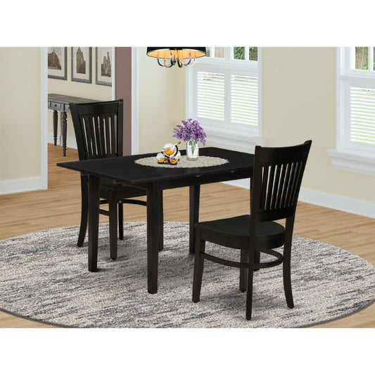 Dining Table- Dining Chairs, NOVA3-BLK-W