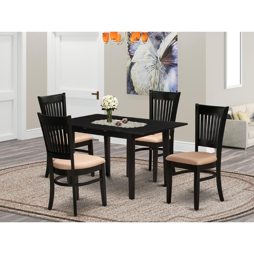 Dining Table- Dining Chairs, NOVA5-BLK-C