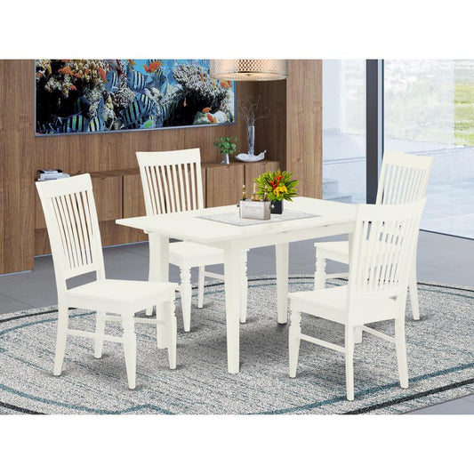 Dining Table- Dining Chairs, NOWE5-WHI-W