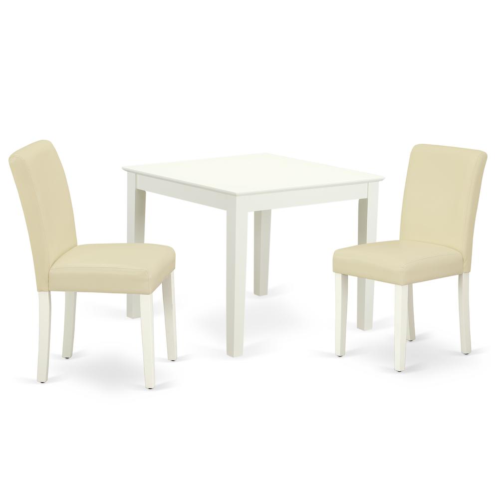 Dining Room Set Linen White, OXAB3-LWH-64