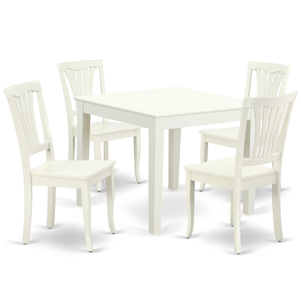 Dining Room Set Linen White, OXAV5-LWH-W