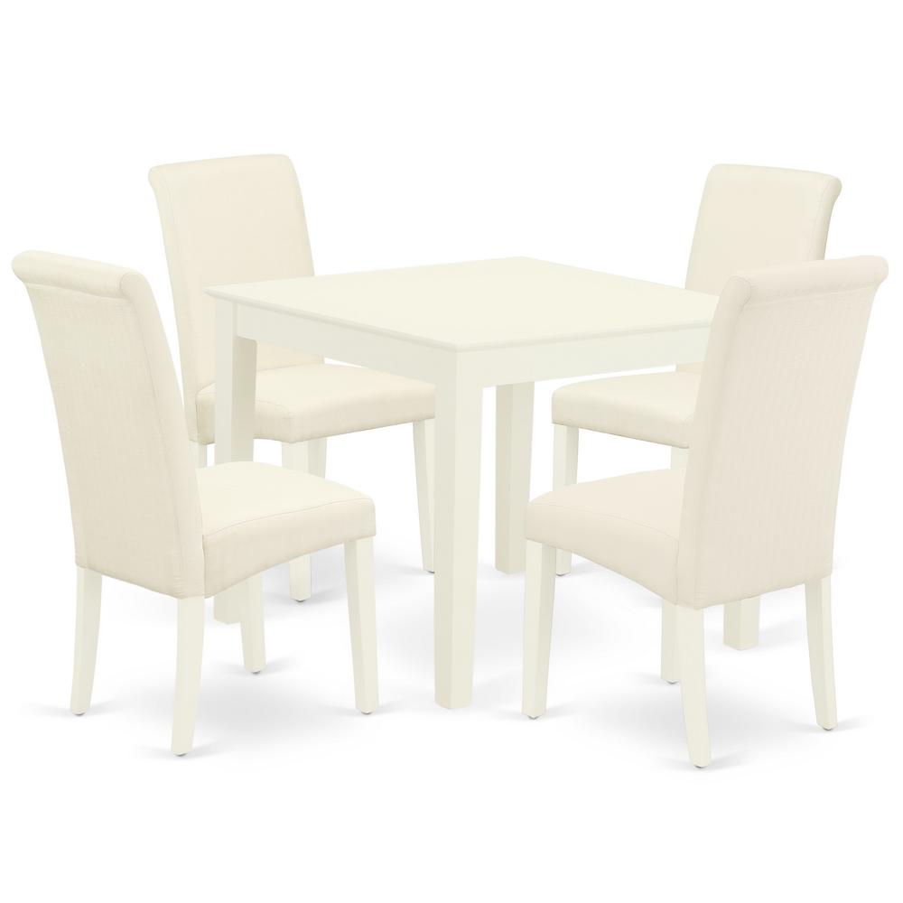 Dining Room Set Linen White, OXBA5-LWH-01