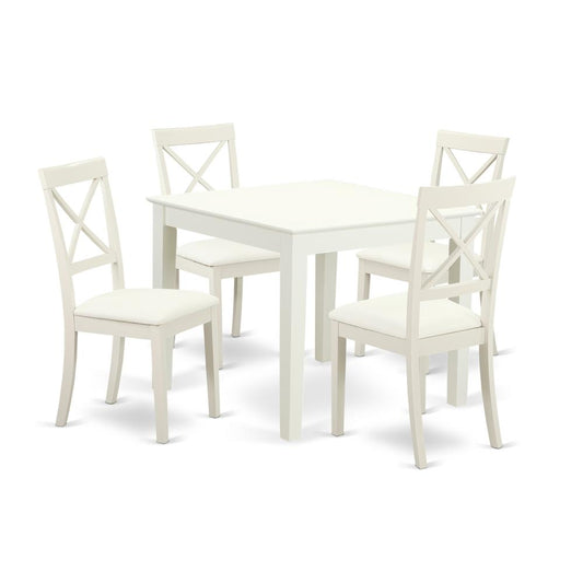 Dining Room Set Linen White, OXBO5-LWH-LC