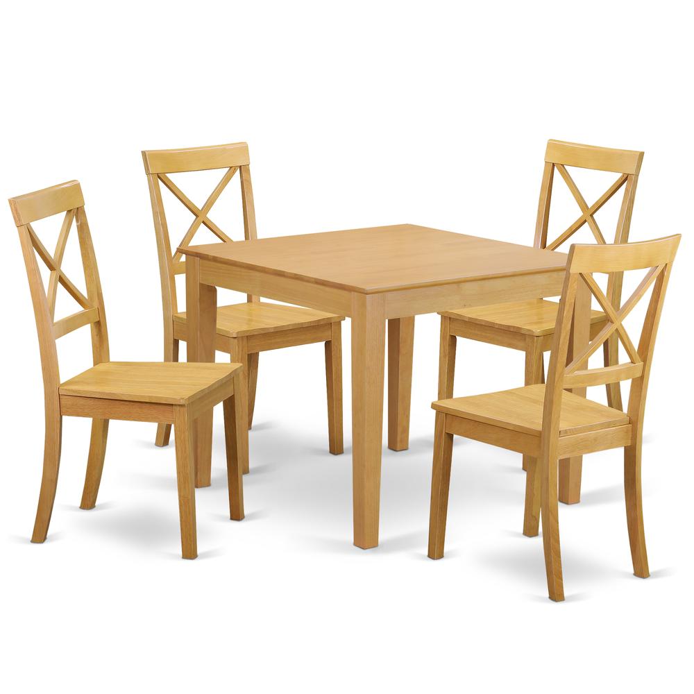 Dining Room Set Oak, OXBO5-OAK-W