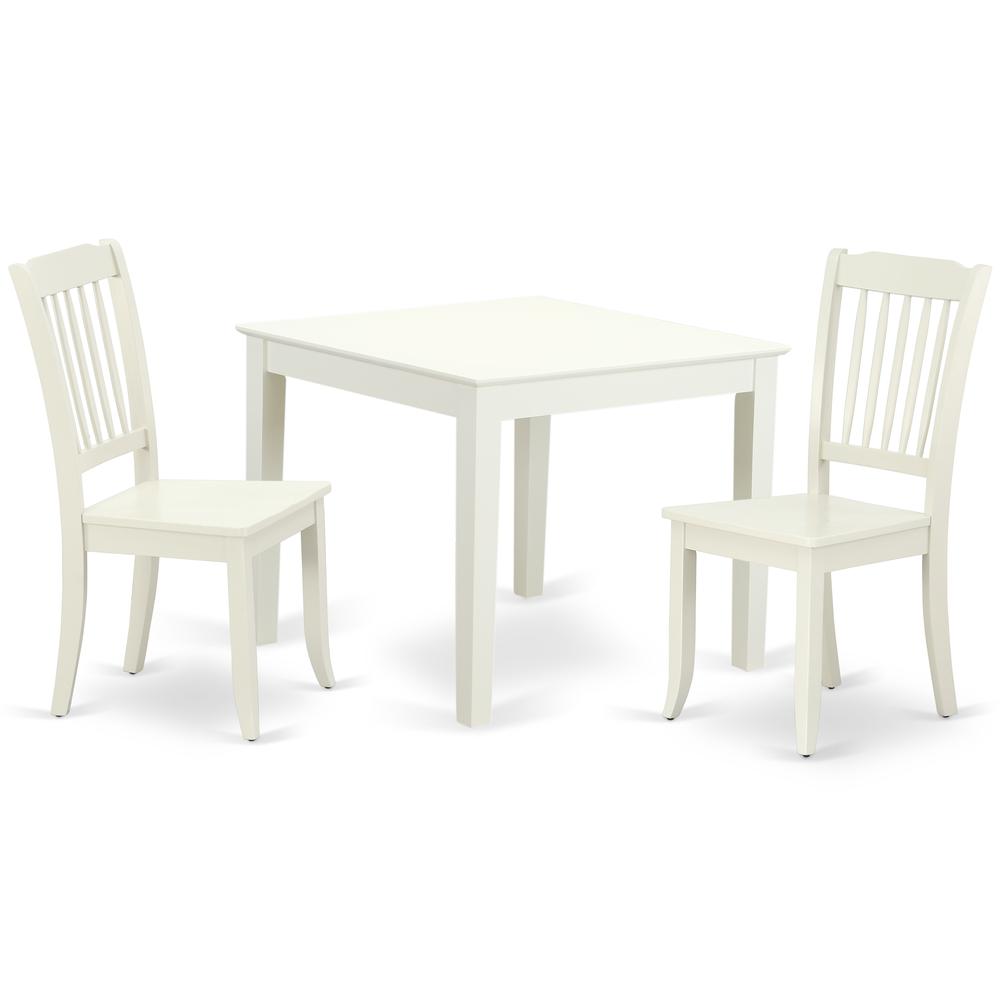 Dining Room Set Linen White, OXDA3-LWH-W