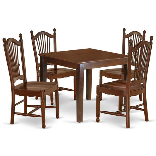 Dining Room Set Mahogany, OXDO5-MAH-W