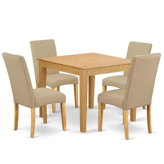 Dining Room Set Oak, OXDR5-OAK-16