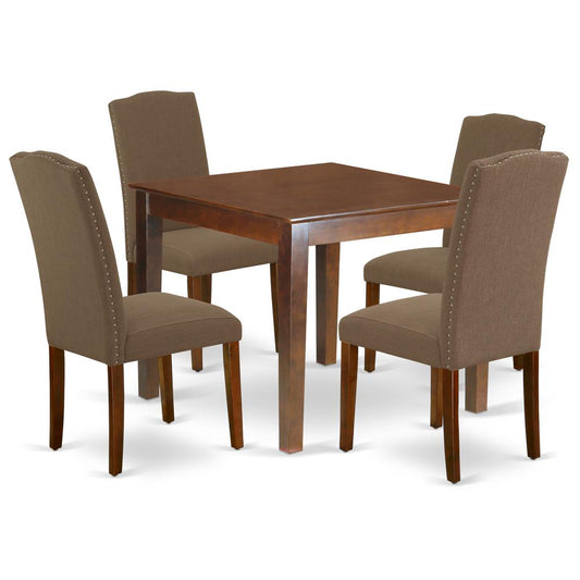 Dining Room Set Mahogany, OXEN5-MAH-18