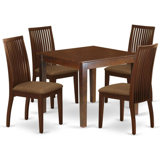 Dining Room Set Mahogany, OXIP5-MAH-C