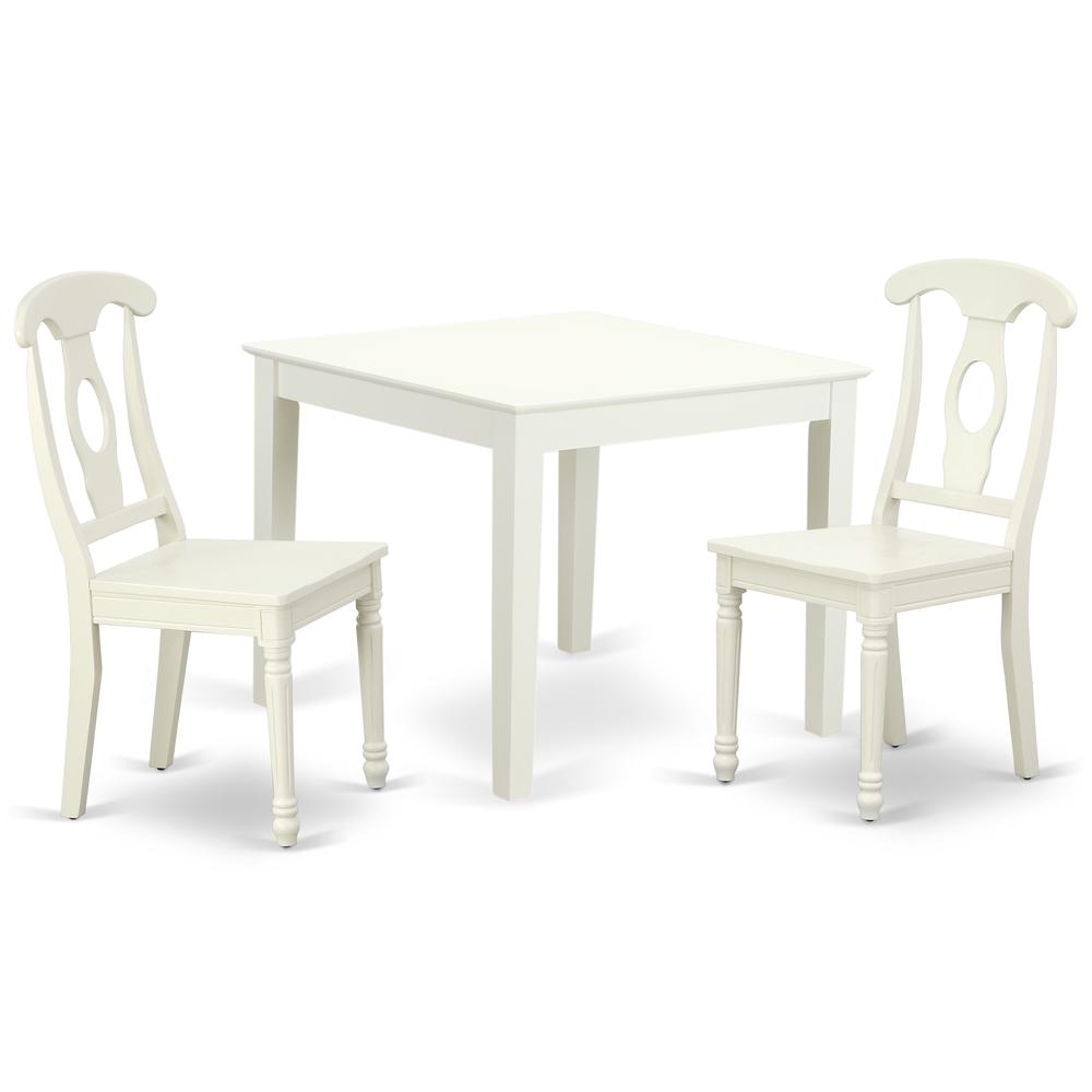 Dining Room Set Linen White, OXKE3-LWH-W