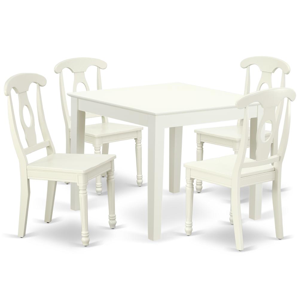 Dining Room Set Linen White, OXKE5-LWH-W