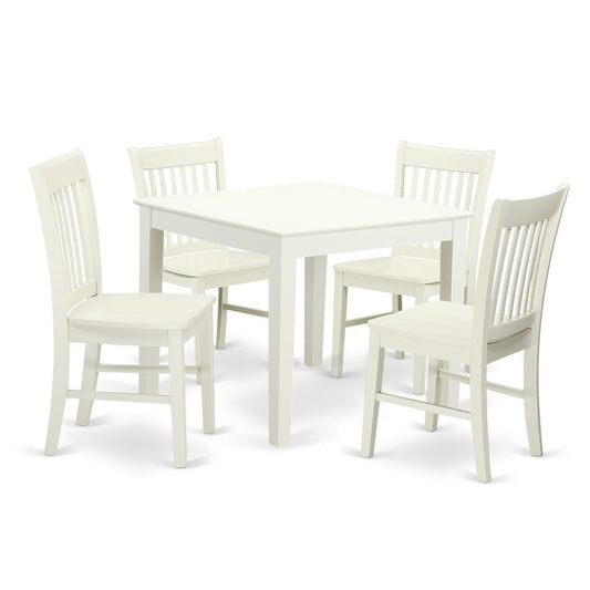 Dining Room Set Linen White, OXNO5-LWH-W