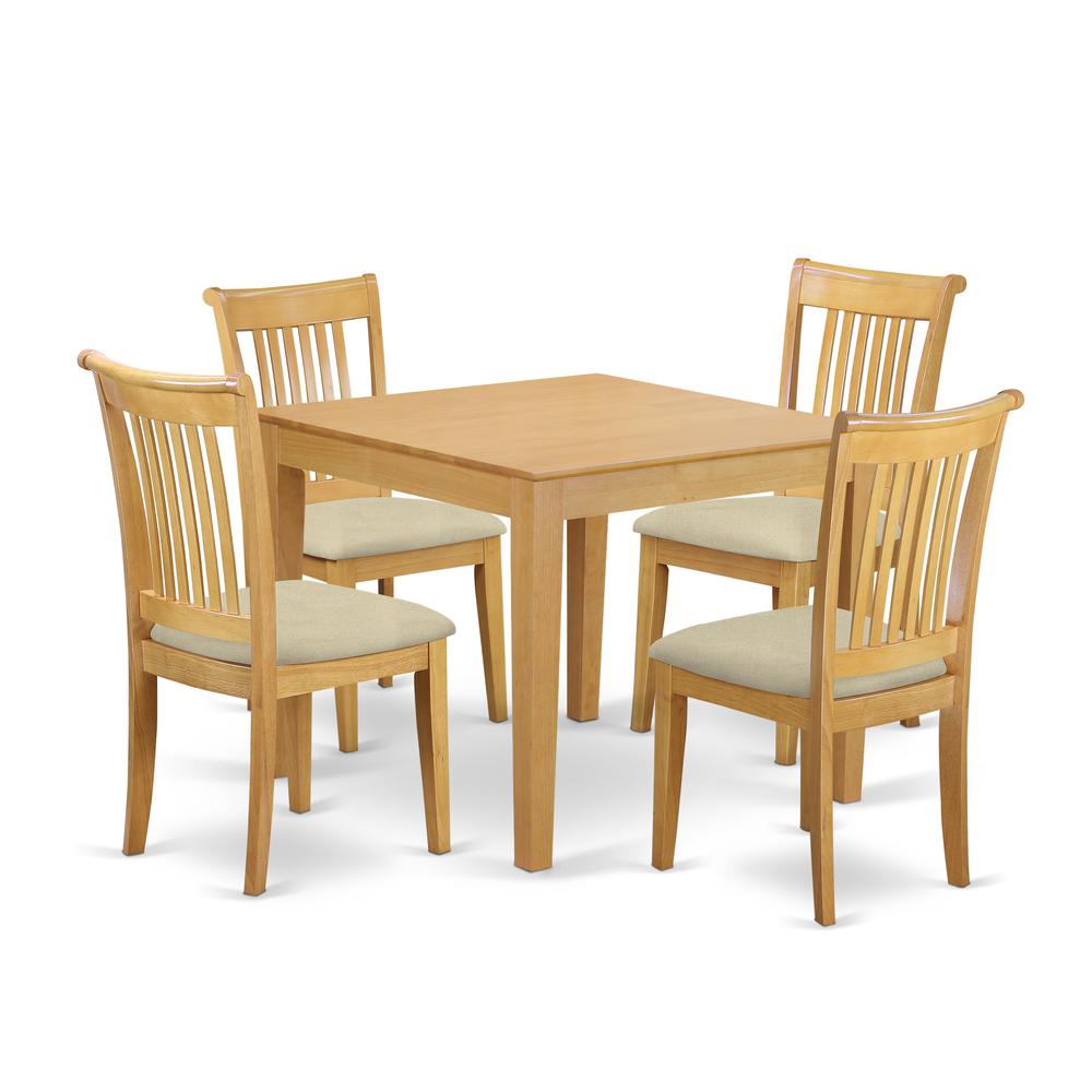 Dining Room Set Oak, OXPO5-OAK-C