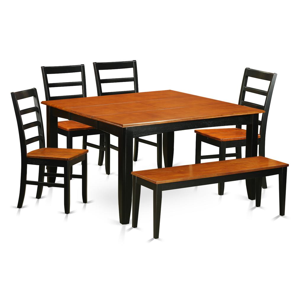 Dining Room Set Black, PARF6-BLK-W