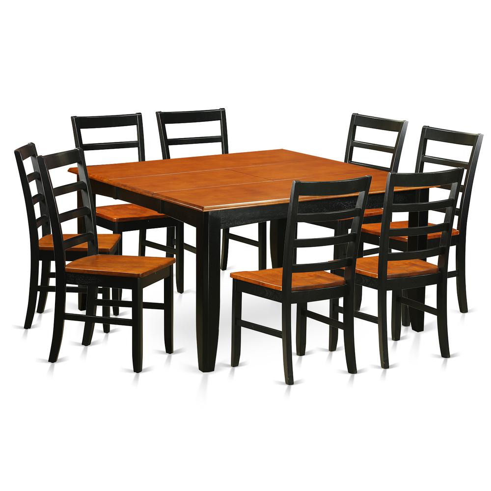 Dining Room Set Black & Cherry, PARF9-BCH-W