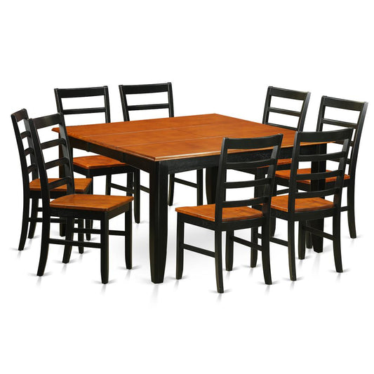 Dining Room Set Black & Cherry, PARF9-BCH-W