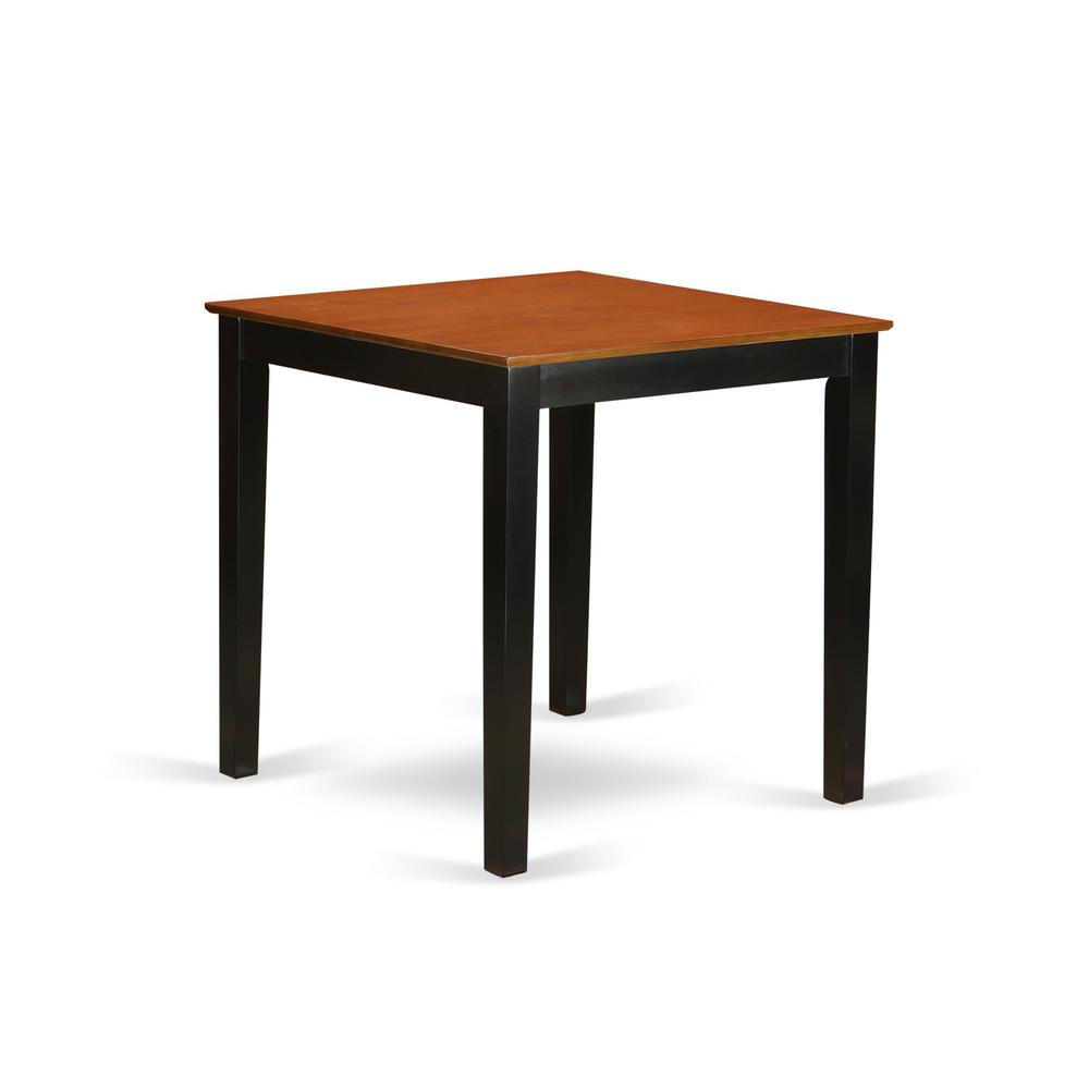 36-Square  Counter  Height  Pub  Set  table  in  Black  and  Cherry  Finish"