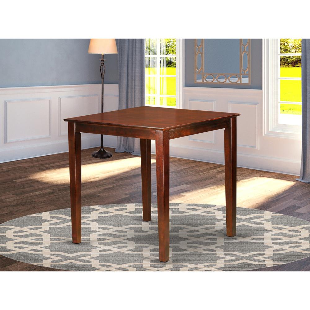 36"-Square  Counter  Height  Pub  Set  table  in  Dark  Brown  finish