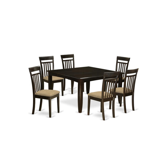 Dining Room Set Cappuccino, PFCA7-CAP-C