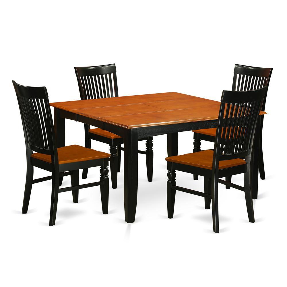 Dining Room Set Black & Cherry, PFWE5-BCH-W