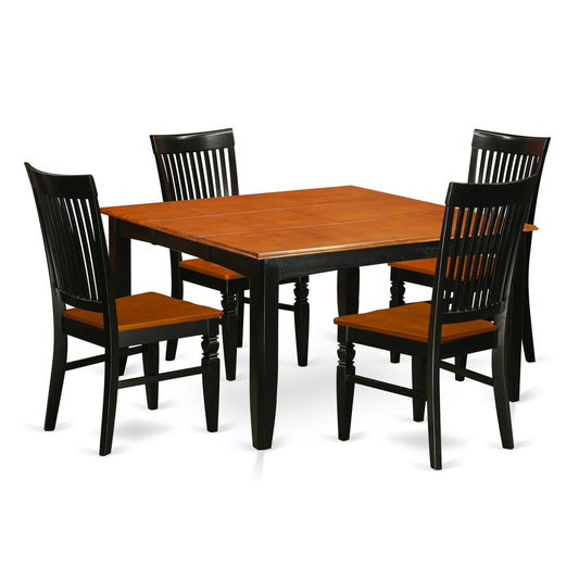 Dining Room Set Black & Cherry, PFWE5-BCH-W