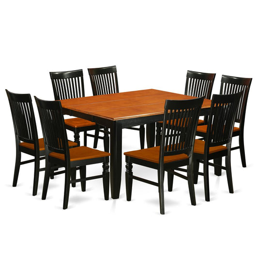 Dining Room Set Black & Cherry, PFWE9-BCH-W